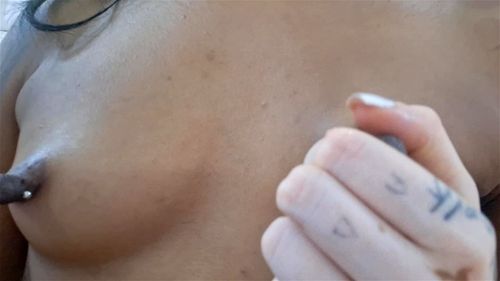 Brunette sucks her breasts and fills them with saliva by ValeriaFerreti: Porn