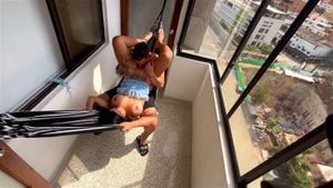 Hardcore fucking on the balcony of my house part 1 Hardcore fucking on the balcony of my house part 1