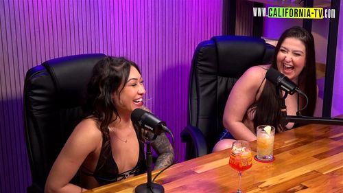 California Tv porn video – Sexy Fat Girl and Naughty Japanese Girl Make Out on the California TV Podcast