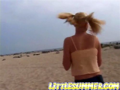 Denim porn video – Sexy solo blonde teen little Summer