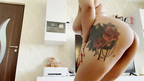 Tattoed porn video – closeup hot ass and plays with her sexy body