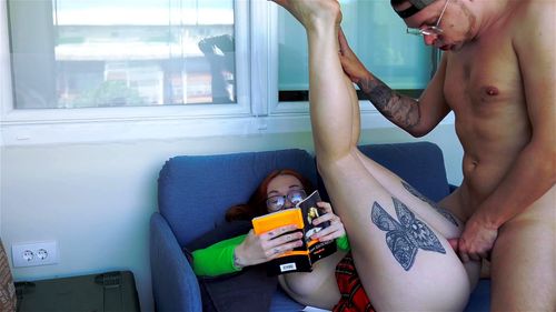 Doggiestyle porn video – Fucking my stepsister while she's reading a book