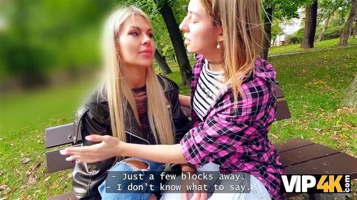 VIP4K. Naughty blonde lesbian didn’t see a problem to fuck on a job interview in front of her girlfriend