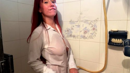 Bathing porn video – Just as you told me love, I made a wet shirt video for you