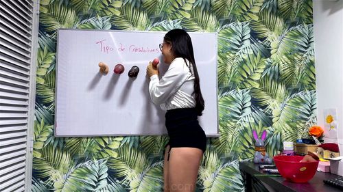 Study porn video – Study the different types of dildos with me. I'm a little excited and eager to teach you.
