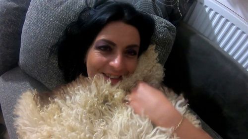 Milfycalla porn video – FUr fetish -Playing with a sheepskin rug