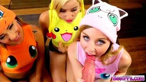 Hardcore sex action with these horny pokemon teens