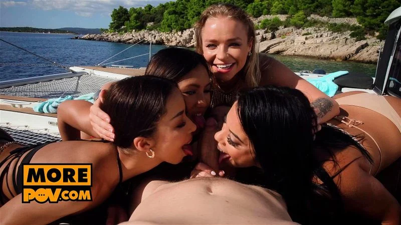 Alexa Flexy, Alexis Crystal ,Lia Lin, May Thai and Megan Fiore have a naughty boat party