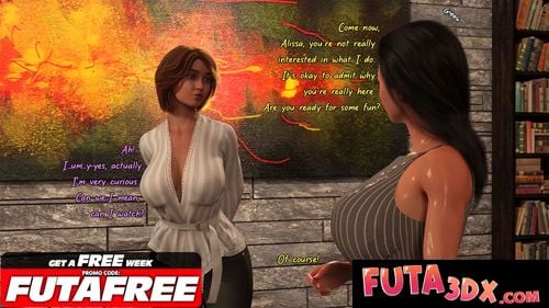 Big Dicked Futa Babes Fucking Hard In The Reading Room by Futa3DX: Porn