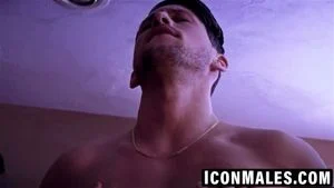 Hot guys stroke cocks before passionate anal pounding