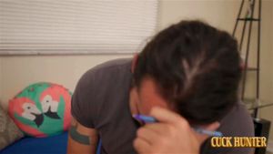 "Jessica convinces her husband to watch as she fucks a black guy with a massive cock, leaving him hard and horny as he watches her ride him in various positions "