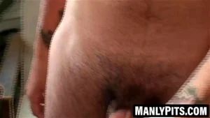 Skinny hung Adam Moon works crotch till cum erupts