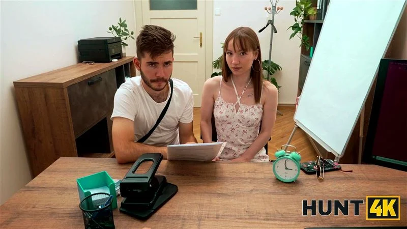 HUNT4K. Striptease and sex to get a new job...
