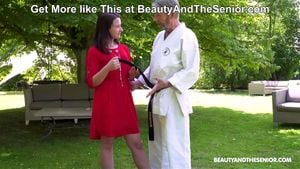 Shana Bas gets Turned on by Old Karate Sensei at BeautyAndTheSenior