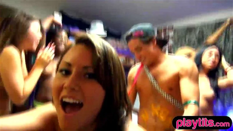 College birthday party with  chicks ends in groupsex