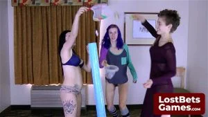 Playing Strip Elefino, she still looks irresistibly sexy