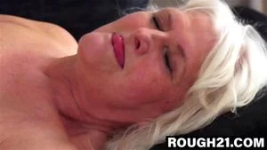 Grandma Judis tongue dives into Coco De Mals young pussy