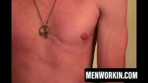 Bald amateur strokes his dick until rock hard