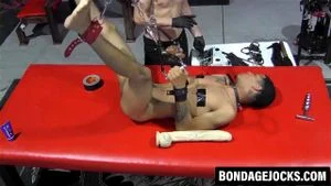 Jay Rus dick throbs after John Wofboys rough masturbation