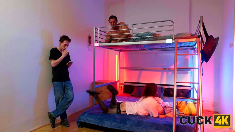 CUCK4K. My pussy got wet in the hostel... What happened after?