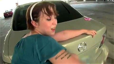 Redhead Teen Fucks In Parking Garage