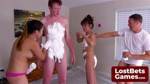 The Strip I'll Show You Mine group learns to remove bras or underwear by LostBetsGames: Porn 