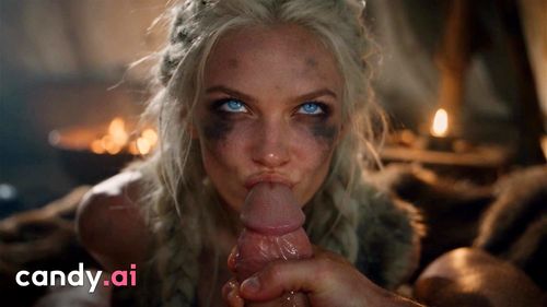 Barbarian Fucks a Viking Blonde in the Ass - Candy AI: Blowjob, Big Tits & Anal Porn