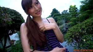 Gorgeous outdoor POV with obedient Reira