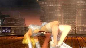 (DOA5LR Ryona) Helena VS Lisa & Hitomi