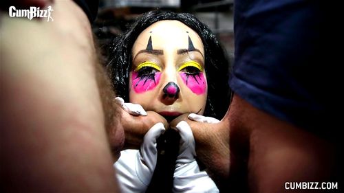 Clown porn video – Cumbizz Dutch Babe Bukakke Facial Blowbang Beat Down Halloween