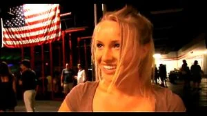 Pantiless Hot Blonde in Public at a Party