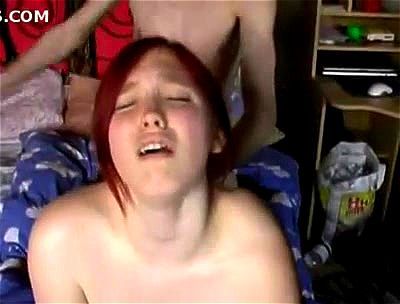 Chubby redhead fucked from behind