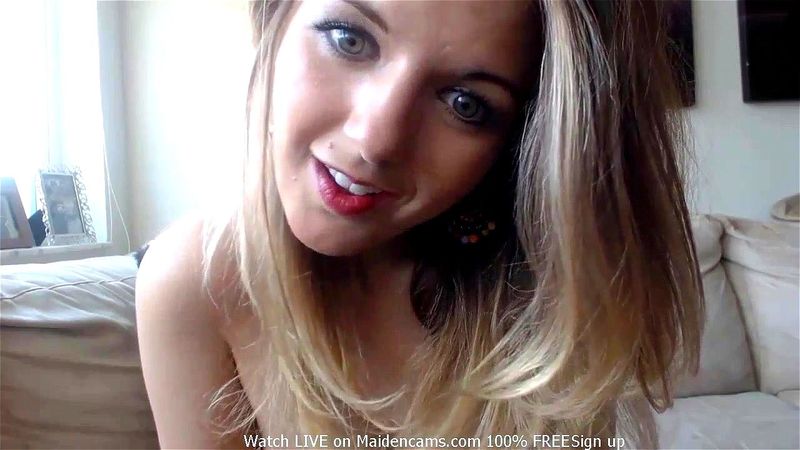 Sweet student girl on webcam