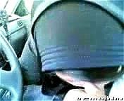 arab girl gives blowjob in car