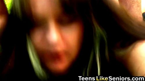 Senior porn video – Sexy seduced into banging by old stud outdoors