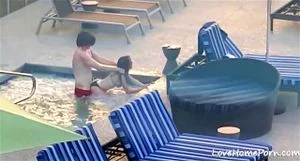 Amateur Couple Is Fucking In A Hot Tub Outside