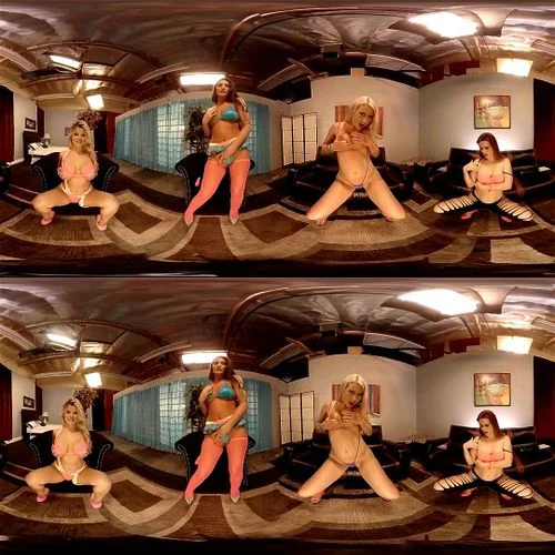 babe, striptease, threesome, virtual reality