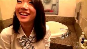 Japanese Girlfriend Shy At Giving Blowjob