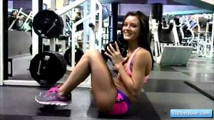 Lana Rhoades in gym