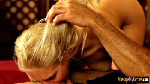 massage, blonde, oral, cumshot