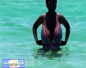 Big Ebony Boobs Beach - Watch the biggest tits on the beach - Black, Busty, Beach Porn - SpankBang