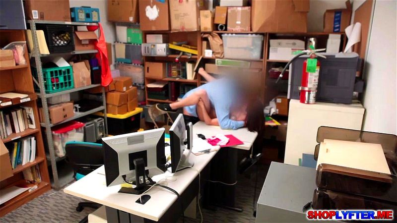 Sexy teen thief Naiomi fucked in the office