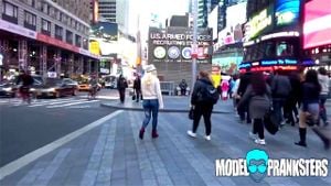 Girl Walks Around NYC