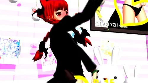 enf, touhou project, 3d animated, solo