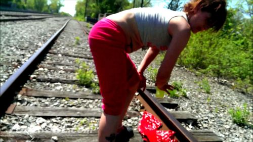 A quickie by the tracks
