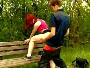 Redhead Teen In Park