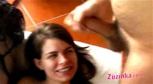 Amateur teen Zuzinka in hot blowjob action