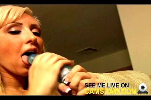 webcam, close up, blowjob, blonde