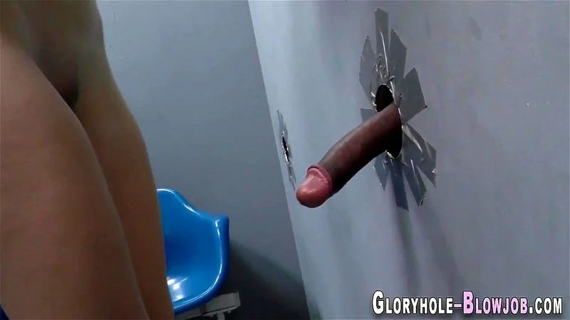 Teen tugs gloryhole cock