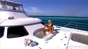 Blondy fucked on boat